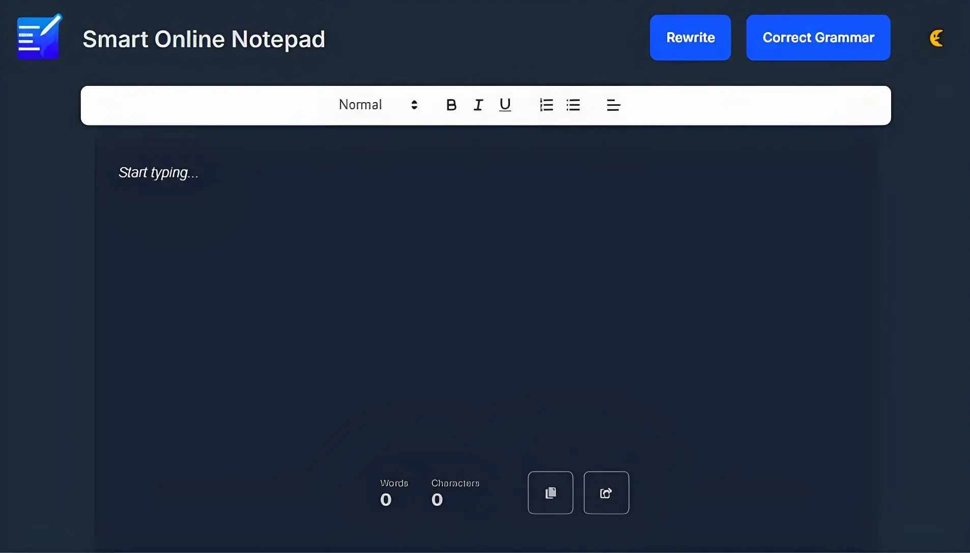Smart Online Notepad: The Best Free Online Notepad with Free AI Grammar Check